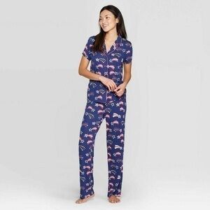 Nite Nite Munki Munki Star Americana Pajamas Pants Set Patriot 4th of July